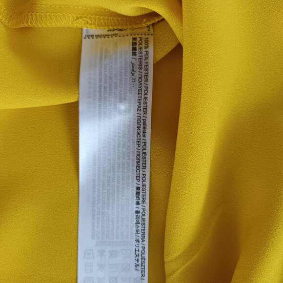 MANGO MNG Women Sleeveless Flowy Pocket Blouse Yellow Size S - Picture 9 of 10